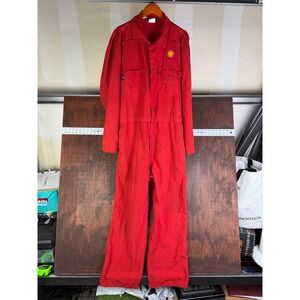 Workrite Shell Oil Red Flame Resistant Coveralls Jumpsuit XL-L Nomex IIIA HRC 1